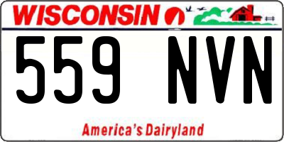 WI license plate 559NVN