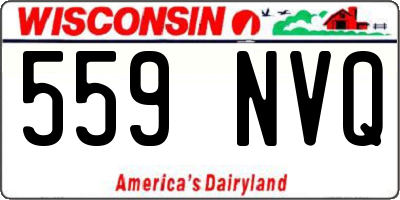 WI license plate 559NVQ