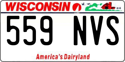 WI license plate 559NVS