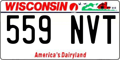 WI license plate 559NVT