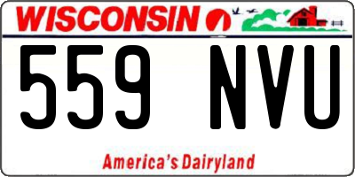 WI license plate 559NVU