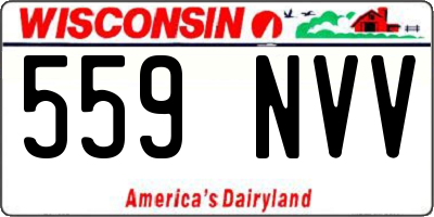 WI license plate 559NVV
