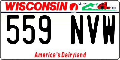 WI license plate 559NVW