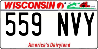 WI license plate 559NVY
