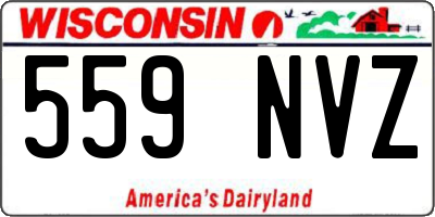 WI license plate 559NVZ