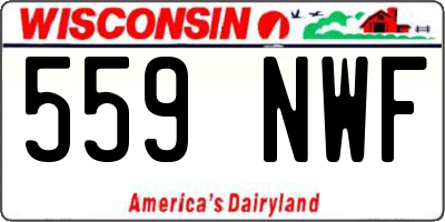 WI license plate 559NWF