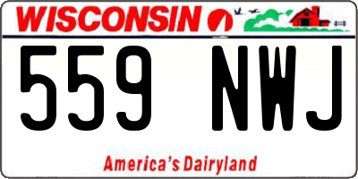 WI license plate 559NWJ