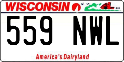WI license plate 559NWL
