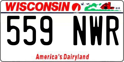 WI license plate 559NWR