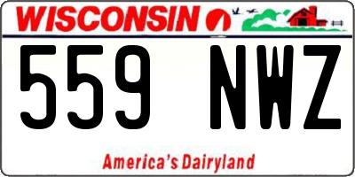 WI license plate 559NWZ