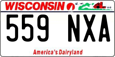WI license plate 559NXA