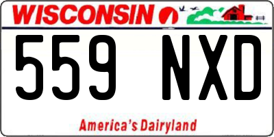 WI license plate 559NXD