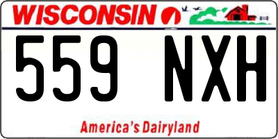 WI license plate 559NXH