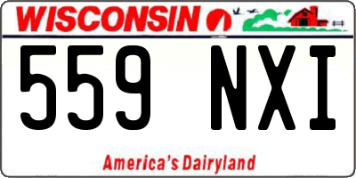 WI license plate 559NXI