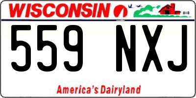 WI license plate 559NXJ
