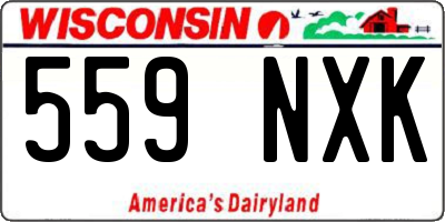 WI license plate 559NXK