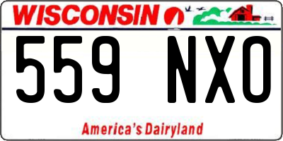 WI license plate 559NXO