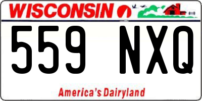 WI license plate 559NXQ