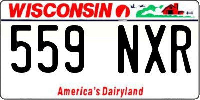 WI license plate 559NXR