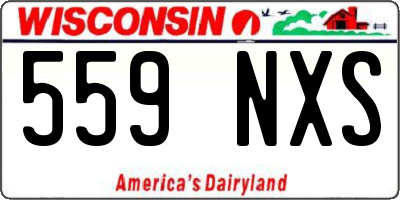 WI license plate 559NXS