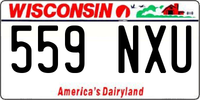 WI license plate 559NXU