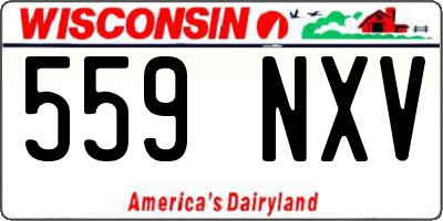WI license plate 559NXV