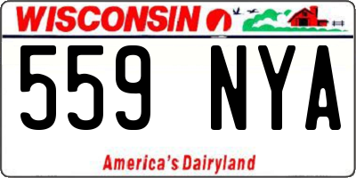 WI license plate 559NYA