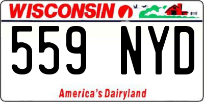 WI license plate 559NYD
