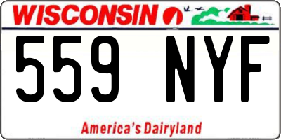 WI license plate 559NYF