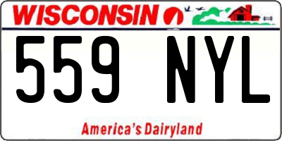 WI license plate 559NYL