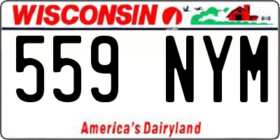 WI license plate 559NYM