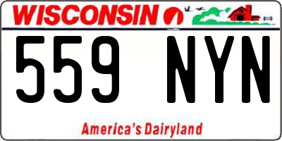 WI license plate 559NYN