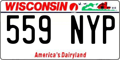 WI license plate 559NYP