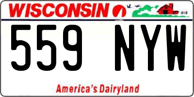 WI license plate 559NYW