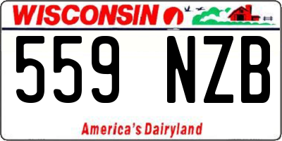 WI license plate 559NZB