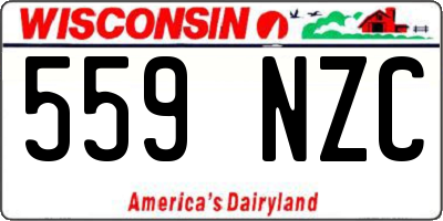 WI license plate 559NZC