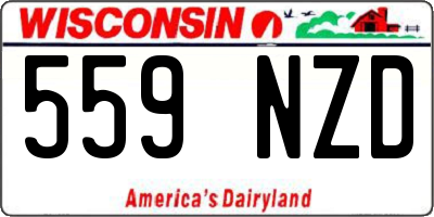 WI license plate 559NZD