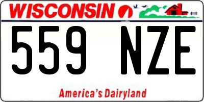 WI license plate 559NZE