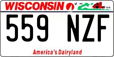 WI license plate 559NZF