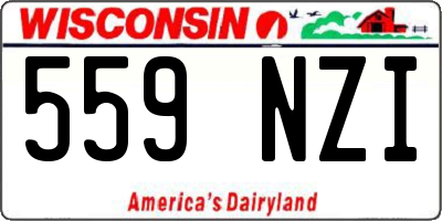 WI license plate 559NZI