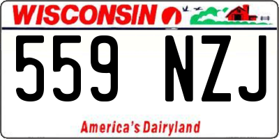 WI license plate 559NZJ