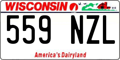 WI license plate 559NZL