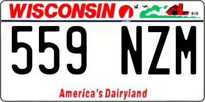 WI license plate 559NZM
