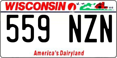 WI license plate 559NZN