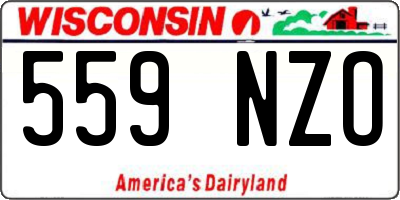 WI license plate 559NZO