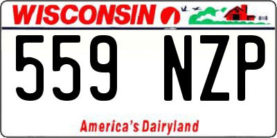 WI license plate 559NZP