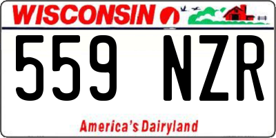 WI license plate 559NZR