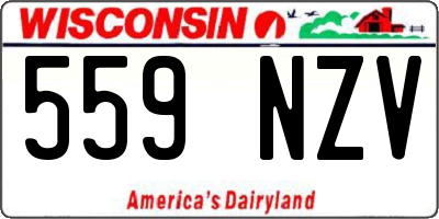 WI license plate 559NZV