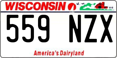 WI license plate 559NZX