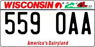 WI license plate 559OAA